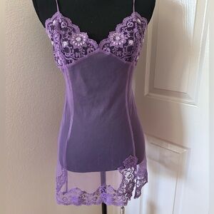 Victoria's Secret Purple Lace Chemise